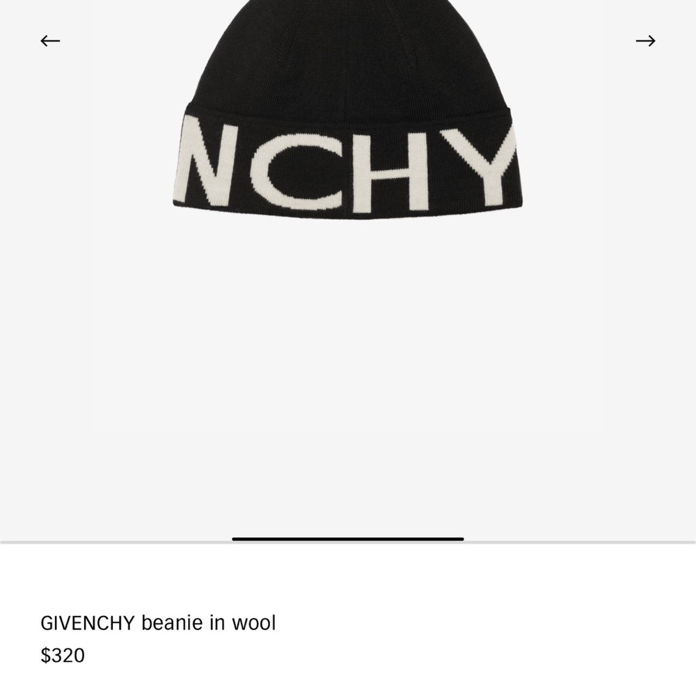 Givenchy 100% Lane Wool Beanie